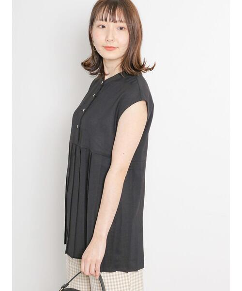 Te chichi TERRASSE（テチチテラス）の「プリーツ切替ブラウス（シャツ/ブラウス・レディース・グリーン/ブラック/オフホワイト・F）」の11枚目の写真