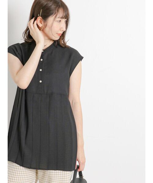 Te chichi TERRASSE（テチチテラス）の「プリーツ切替ブラウス（シャツ/ブラウス・レディース・グリーン/ブラック/オフホワイト・F）」の12枚目の写真