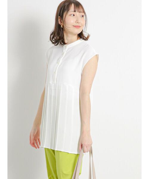 Te chichi TERRASSE（テチチテラス）の「プリーツ切替ブラウス（シャツ/ブラウス・レディース・グリーン/ブラック/オフホワイト・F）」の13枚目の写真