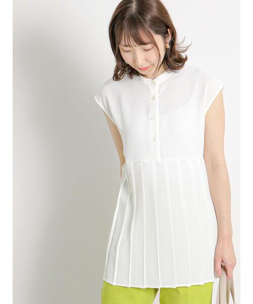 Te chichi TERRASSE（テチチテラス）の「プリーツ切替ブラウス（シャツ/ブラウス・レディース・グリーン/ブラック/オフホワイト・F）」の17枚目の写真