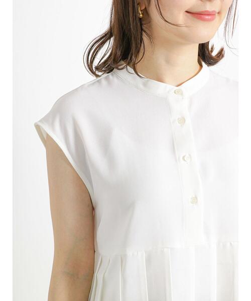 Te chichi TERRASSE（テチチテラス）の「プリーツ切替ブラウス（シャツ/ブラウス・レディース・グリーン/ブラック/オフホワイト・F）」の22枚目の写真