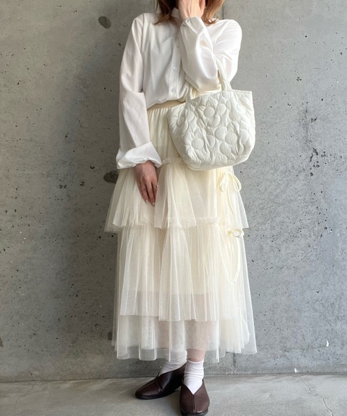 cuorequal(クオレコール)の「チュールティアードスカート(スカート・レディース・アイボリー/ブラック・SMALL/MEDIUM/LARGE/X-LARGE)」の19枚目の写真