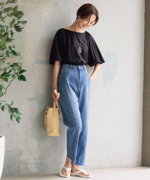 未使用sorm'86 ソルム 変身ボレロneo ブラック トップス セール】ソデボリュームプルオーバー 191426（Tシャツ