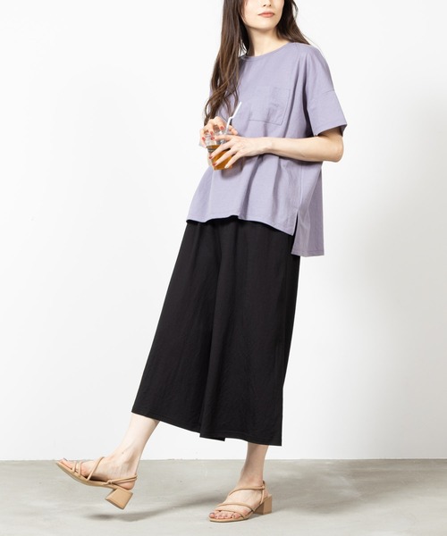 NAVY(ネイビー)の「SARARI 冷感無地スカンツ(その他パンツ・レディース・テラコッタ/ブラック/グレー/ネイビー・M/L)」の8枚目の写真