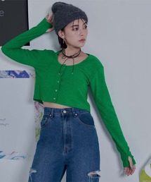 miette | ﾊﾟｲﾙｼﾞｬｶﾞｰﾄﾞUﾈｯｸｼｮｰﾄﾄｯﾌﾟｽ(Tシャツ/カットソー)
