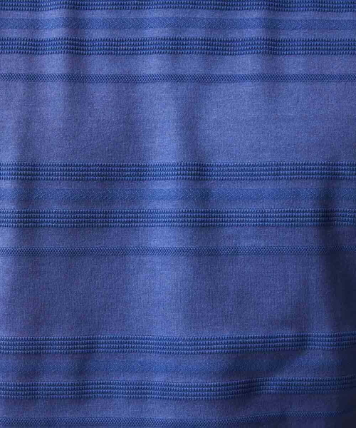 MICHEL KLEIN HOMME (ミッシェルクランオム)の「《日本製》ボーダークルーネック半袖カットソー(Tシャツ/カットソー・メンズ・ホワイト/パープル/ブラック・MEDIUM/LARGE/X-LARGE)」の6枚目の写真