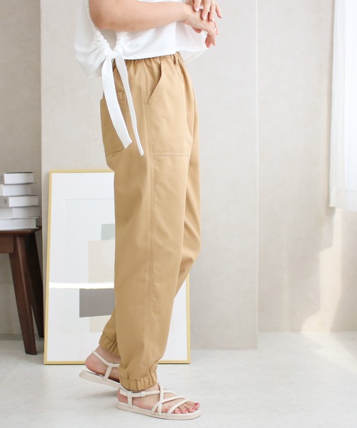 Social GIRL（ソーシャルガール）の「【Social GIRL】ジョガーパンツ テーパードパンツ イージーパンツ（その他パンツ・レディース・カーキ/ブラック/ライトブルー/オフホワイト/ブルー/ピンク/グリーン/ベージュ・M/S/LL/L）」の15枚目の写真