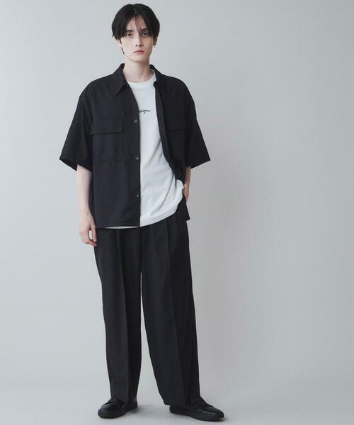 LUCY（ルーシー）の「LUCY/【セットアップ対応】TR ワイドストレートスラックス（スラックス・メンズ・ブラック/アイボリー/ブルー・MEDIUM/LARGE）」の5枚目の写真