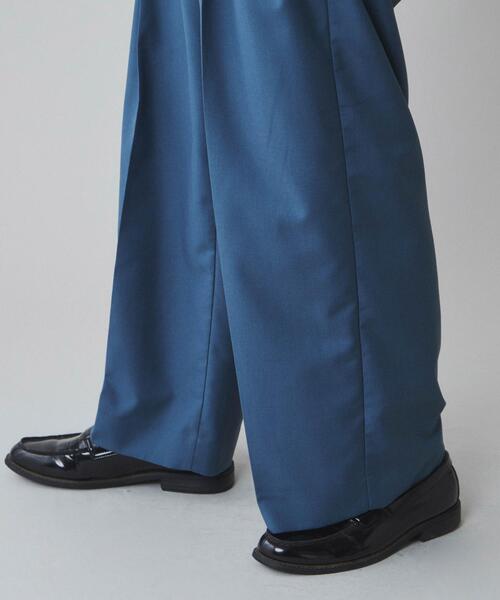 LUCY（ルーシー）の「LUCY/【セットアップ対応】TR ワイドストレートスラックス（スラックス・メンズ・ブラック/アイボリー/ブルー・MEDIUM/LARGE）」の9枚目の写真