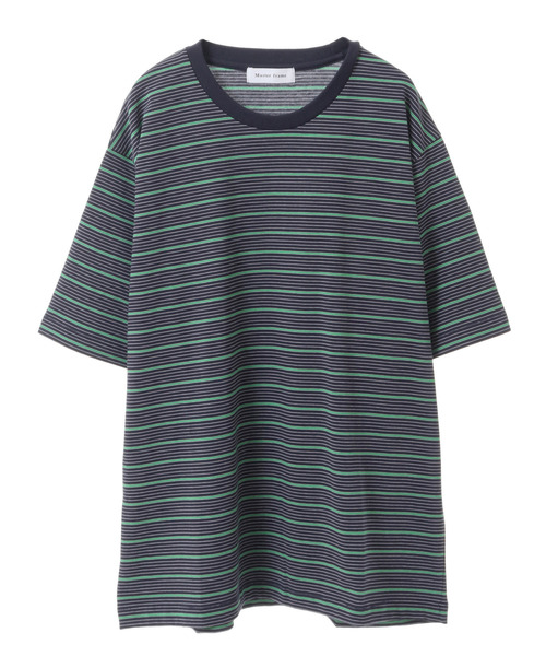 MASTER FRAME（マスターフレーム ）の「【MASTER FRAME】マルチボーダークルーネックTシャツ（Tシャツ/カットソー・メンズ・グレー×ホワイト/ミント/ネイビー・3/4）」の4枚目の写真