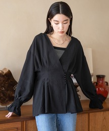 LOWRYS FARM | クルミボタンカシュクールロングスリーブ  968600(シャツ/ブラウス)