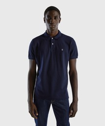 ロゴ刺繍半袖ポロシャツ