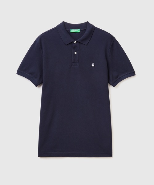 BENETTON (UNITED COLORS OF BENETTON)(ベネトンユナイテッドカラーズオブベネトン)の「ロゴ刺繍半袖ポロシャツ(ポロシャツ・メンズ・ネイビー/ブラック/ホワイト・LARGE/MEDIUM/SMALL/X-SMALL/X-LARGE)」の7枚目の写真