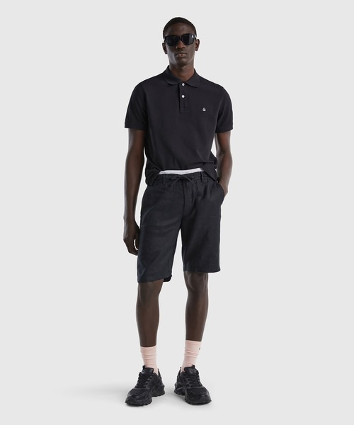 BENETTON (UNITED COLORS OF BENETTON)(ベネトンユナイテッドカラーズオブベネトン)の「ロゴ刺繍半袖ポロシャツ(ポロシャツ・メンズ・ネイビー/ブラック/ホワイト・LARGE/MEDIUM/SMALL/X-SMALL/X-LARGE)」の16枚目の写真