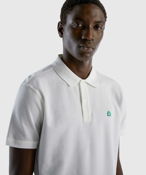 BENETTON (UNITED COLORS OF BENETTON)(ベネトンユナイテッドカラーズオブベネトン)の「ロゴ刺繍半袖ポロシャツ(ポロシャツ・メンズ・ネイビー/ブラック/ホワイト・LARGE/MEDIUM/SMALL/X-SMALL/X-LARGE)」の12枚目の写真