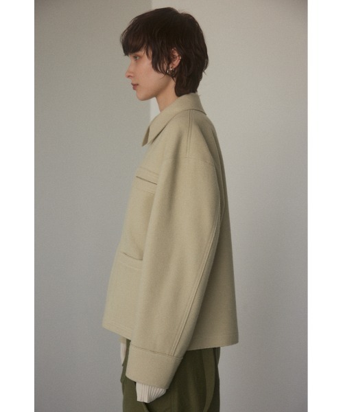 BLACK BY MOUSSY(ブラックバイマウジー)の「wool zip jacket(ウールジップジャケット)(その他アウター・レディース・ネイビー/アイボリー・FREE)」の7枚目の写真