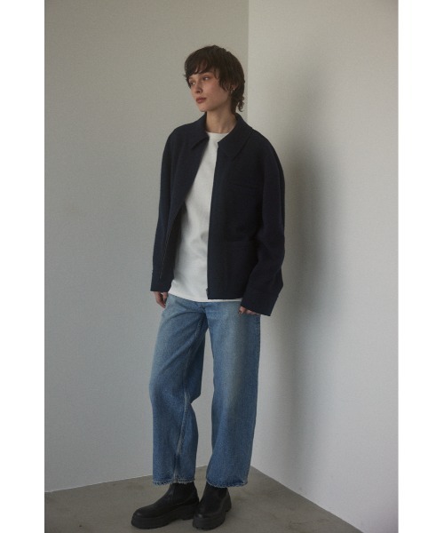 BLACK BY MOUSSY(ブラックバイマウジー)の「wool zip jacket(ウールジップジャケット)(その他アウター・レディース・ネイビー/アイボリー・FREE)」の18枚目の写真