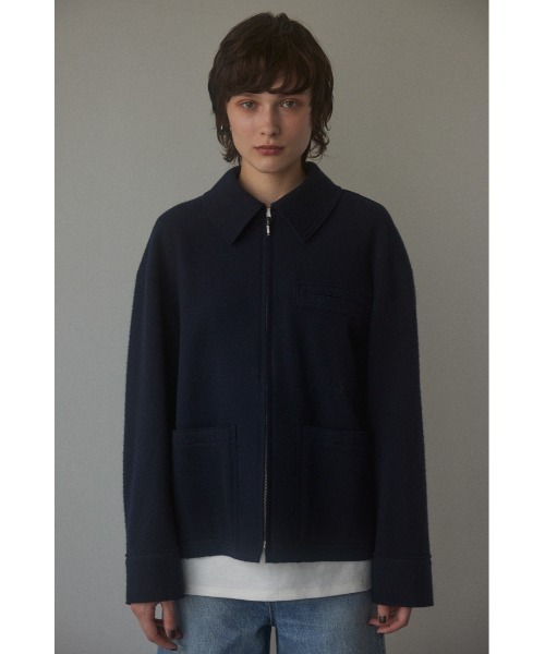 BLACK BY MOUSSY(ブラックバイマウジー)の「wool zip jacket(ウールジップジャケット)(その他アウター・レディース・ネイビー/アイボリー・FREE)」の15枚目の写真