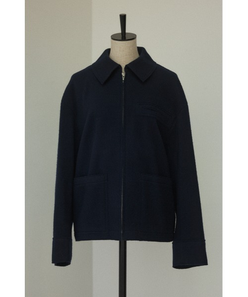 BLACK BY MOUSSY(ブラックバイマウジー)の「wool zip jacket(ウールジップジャケット)(その他アウター・レディース・ネイビー/アイボリー・FREE)」の12枚目の写真