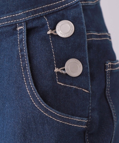 repipi armario（レピピ アルマリオ）の「デニムフレアサロペット（サロペット/オーバーオール・キッズ・ブラック系1/ブラック/ワンウォッシュ・SMALL/MEDIUM/LARGE）」の22枚目の写真