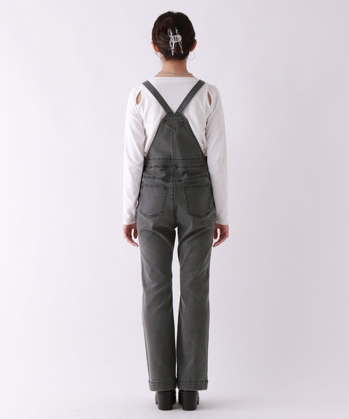 repipi armario（レピピ アルマリオ）の「デニムフレアサロペット（サロペット/オーバーオール・キッズ・ブラック系1/ブラック/ワンウォッシュ・SMALL/MEDIUM/LARGE）」の11枚目の写真