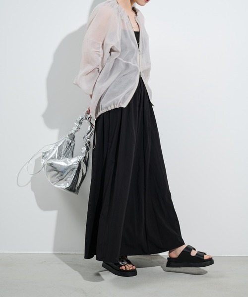 Shelly island（シェリーアイランド）の「ギャザーアレンジショルダーバッグ（ショルダーバッグ・レディース・ホワイト/ブラック/シルバー/ブラウン・FREE）」の18枚目の写真