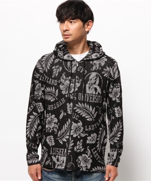 HYSTERIC GLAMOUR（ヒステリックグラマー）の「LADYLAND UNIV総柄ジャカ-ド PK（パーカー・メンズ・ピンク系その他/ネイビー/ブラック系その他・MEDIUM/LARGE/SMALL）」の17枚目の写真