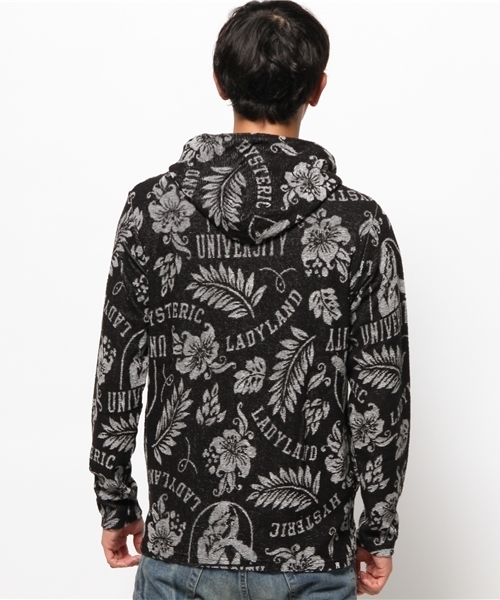 HYSTERIC GLAMOUR（ヒステリックグラマー）の「LADYLAND UNIV総柄ジャカ-ド PK（パーカー・メンズ・ピンク系その他/ネイビー/ブラック系その他・MEDIUM/LARGE/SMALL）」の9枚目の写真