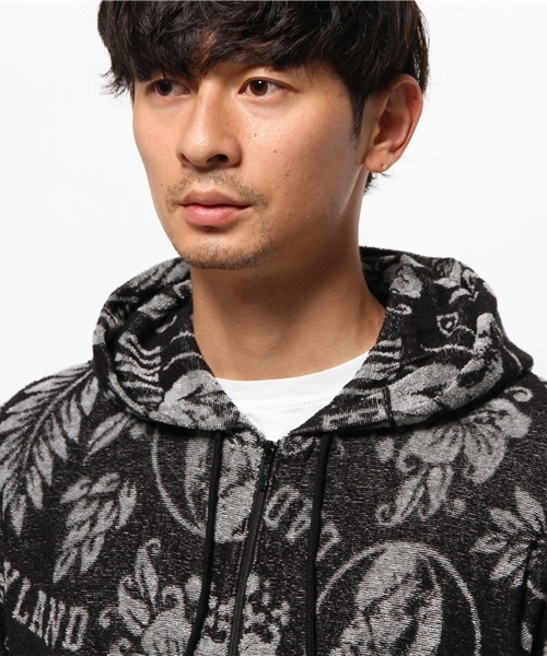 HYSTERIC GLAMOUR（ヒステリックグラマー）の「LADYLAND UNIV総柄ジャカ-ド PK（パーカー・メンズ・ピンク系その他/ネイビー/ブラック系その他・MEDIUM/LARGE/SMALL）」の11枚目の写真