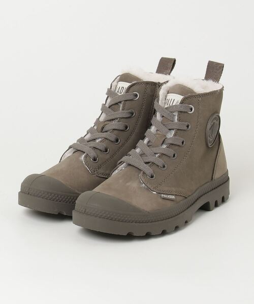 PALLADIUM（パラディウム）の「PALLADIUM/パラディウム PAMPA HI ZIP WL/パンパ ハイ ジップ ウール（スニーカー・レディース・サンドベージュ/アッシュブラウン/ダークブラウン/ブラウン/グレー・22.5㎝/23.0cm/24cm/23.5cm/25.0cm/24.5cm/22.5cm/23cm/25cm/24.0cm）」の2枚目の写真