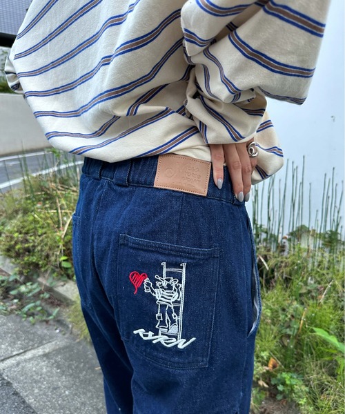 KYRN bear denim pants / カオヨリナカミベアーデニムパンツ