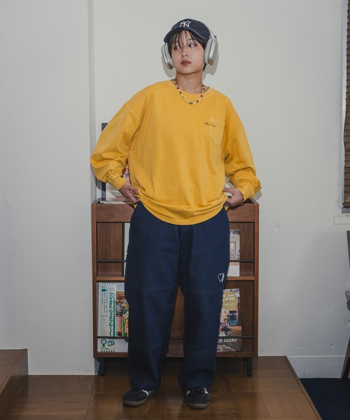 kaoyorinakami（カオヨリナカミ）の「KYRN bear denim pants / カオ
