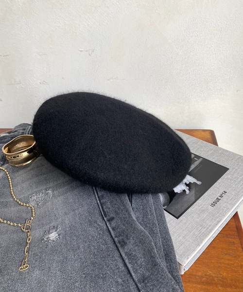 DouDou（ドゥドゥ）の「【WEB限定】 バスクベレー（ハンチング/ベレー帽・レディース・アイボリー/ブラック/ライトグレー・FREE）」の3枚目の写真