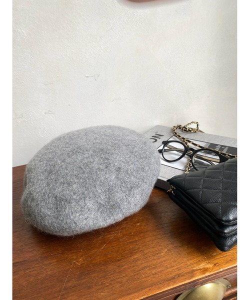 DouDou（ドゥドゥ）の「【WEB限定】 バスクベレー（ハンチング/ベレー帽・レディース・アイボリー/ブラック/ライトグレー・FREE）」の6枚目の写真