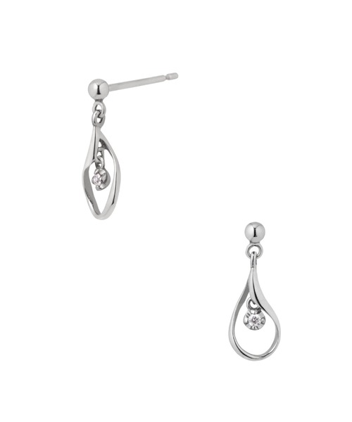 Vendome Aoyama ホワイトゴールド　k10ダイアモンドピアス K10ホワイトゴールド ダイヤモンド ドロップピアス（ピアス（両耳用