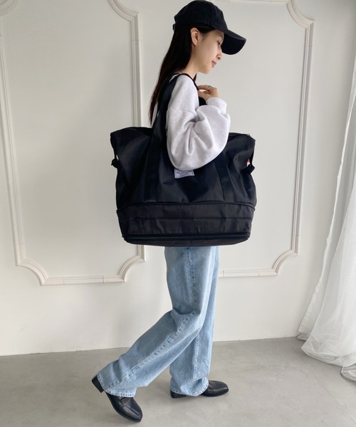 wears（ウェアーズ）の「【大容量】2段階拡張トラベルバッグ（ボストンバッグ・レディース・ブラック/グレー・FREE）」の22枚目の写真