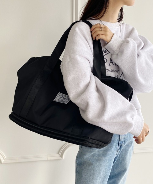 wears（ウェアーズ）の「【大容量】2段階拡張トラベルバッグ（ボストンバッグ・レディース・ブラック/グレー・FREE）」の10枚目の写真