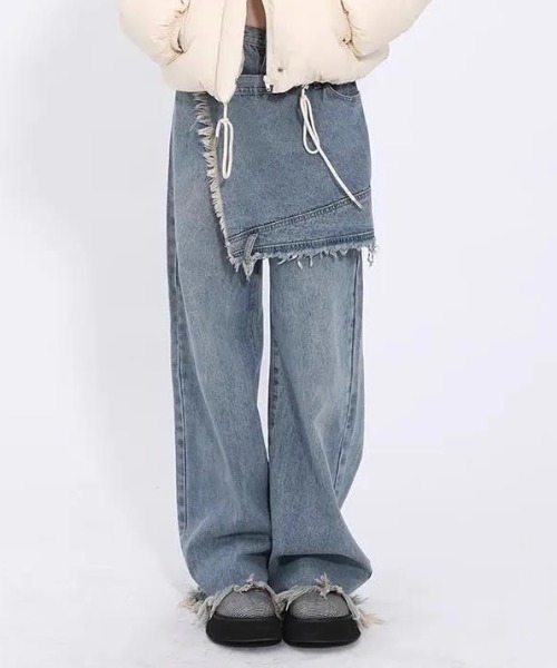 セール】テーラードフリンジデニムパンツ（デニムパンツ）｜Sibra