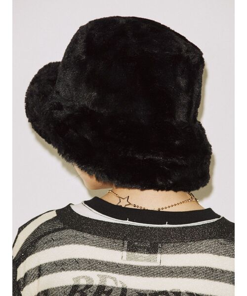 jouetie（ジュエティ）の「ファーバケットハット（ハット・レディース・ブラック/ブラウン・FREE）」の7枚目の写真