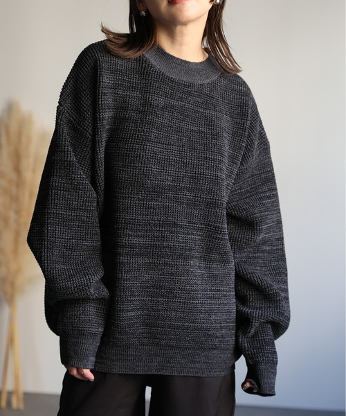 エンノイ　セーター ブラック　黒　XL 美品 セール】ルーズ スポンジ クルーネック ニット <ユニセックス>（ニット