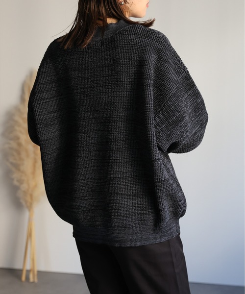 CREARE -LINO-(クレアーレリノ)の「ルーズ スポンジ クルーネック ニット <ユニセックス>(ニット/セーター・メンズ・ブラック/ブルー/レッド/アイボリー・M/L)」の12枚目の写真