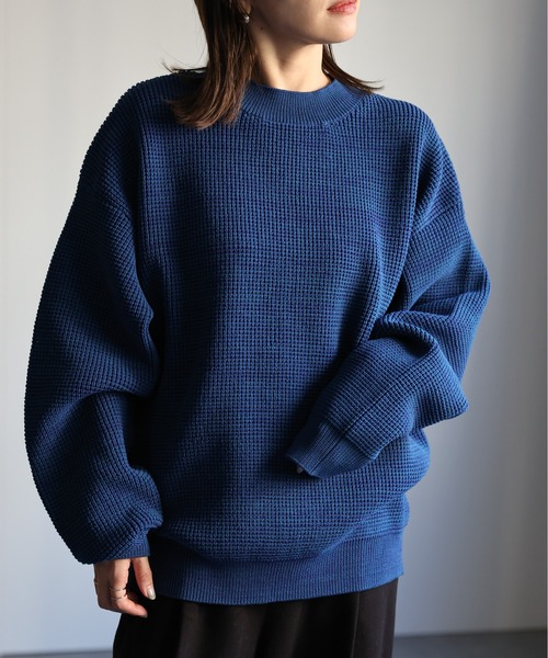 セール】ルーズ スポンジ クルーネック ニット <ユニセックス>（ニット