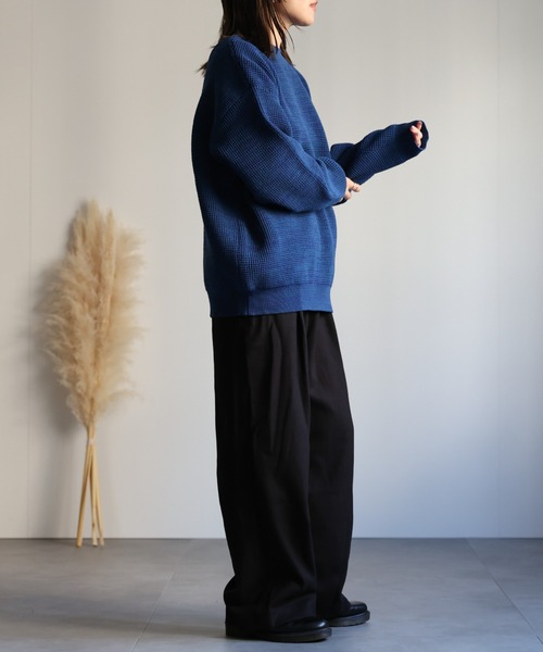 セール】ルーズ スポンジ クルーネック ニット <ユニセックス>（ニット