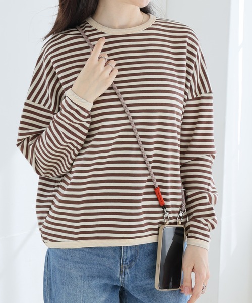 Ulysses（ユリシス）の「ボーダーカットソー（Tシャツ/カットソー・レディース・ブラック/ネイビー/ブラウン・M/L）」の13枚目の写真