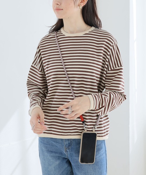 Ulysses（ユリシス）の「ボーダーカットソー（Tシャツ/カットソー・レディース・ブラック/ネイビー/ブラウン・M/L）」の11枚目の写真