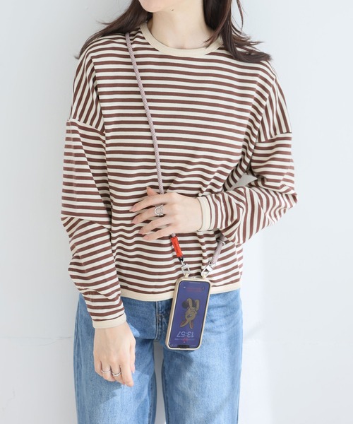 Ulysses（ユリシス）の「ボーダーカットソー（Tシャツ/カットソー・レディース・ブラック/ネイビー/ブラウン・M/L）」の8枚目の写真