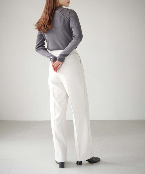 cheriella（シェリエラ）の「【cheriella】ビスチェドッキングデザインリブニット（ニット/セーター・レディース・チャコールグレー/ブルー/アイボリー/ブラック/パープル・M）」の16枚目の写真