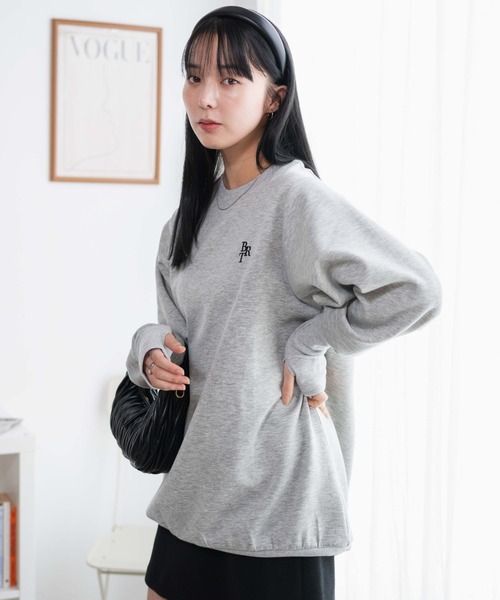 WEGO（ウィゴー）の「WEGO/アームデザインスウェットチュニック（スウェット・レディース・ブラック/杢グレー・FREE）」の14枚目の写真