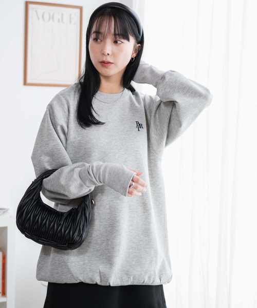 WEGO（ウィゴー）の「WEGO/アームデザインスウェットチュニック（スウェット・レディース・ブラック/杢グレー・FREE）」の15枚目の写真