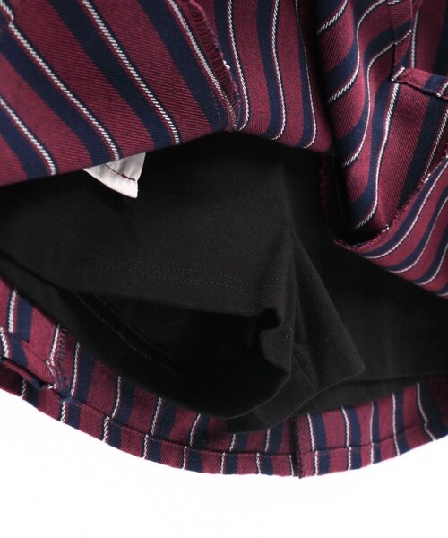 BRANSHES(ブランシェス)の「【お揃い】レジメンタルストライプインナーパンツ付きスカート(スカート・キッズ・エンジ/グリーン・90/140/110/130/100/150/120)」の11枚目の写真